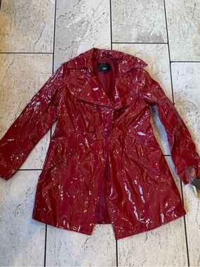 Mossimo Red Patent Trench Coat
